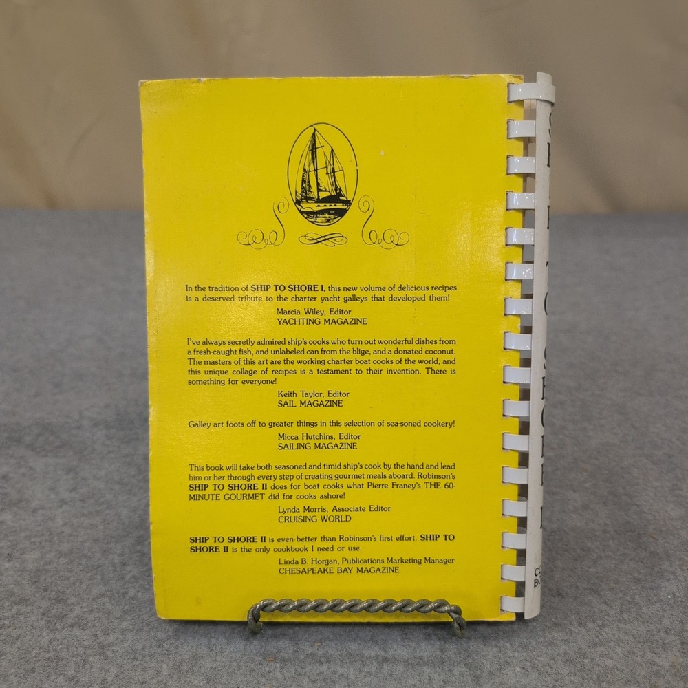 Ship to Shore II Caribbean Charter Yacht Recipes Cookbook Jan Robinson‎ 1987 VG - Picture 2 of 3